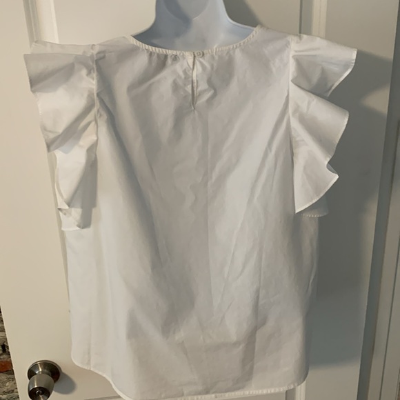 J.Crew Factory Ruffled Sleeve Top- Sz 12 - Picture 3 of 3